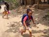 Young girl running