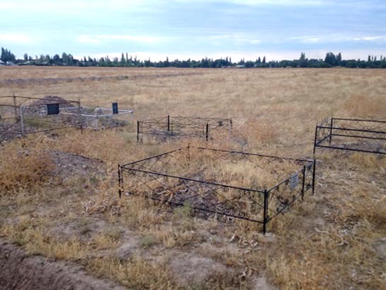 A Christian cemetary in Kyrgyzstan